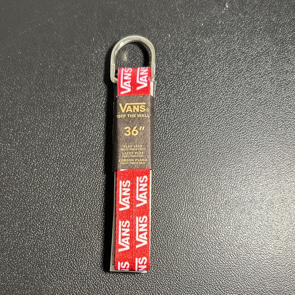 Vans red logo shoelaces